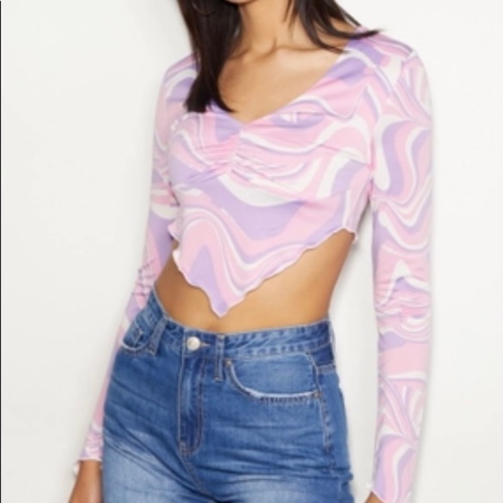 Pink crop top